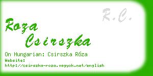 roza csirszka business card