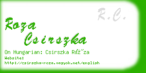 roza csirszka business card